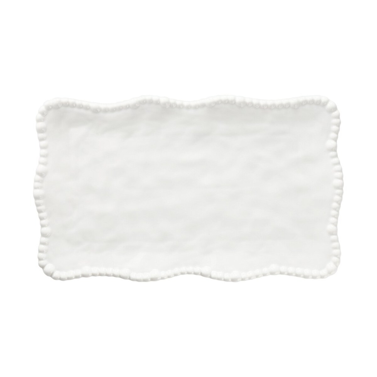 VILLA ITALIA Patera na ciasto Talerz prostokątny 35 x 20 cm MESTIERE WHITE