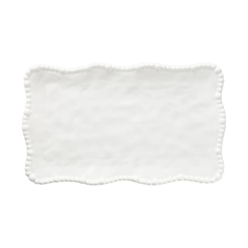 VILLA ITALIA Patera na ciasto Talerz prostokątny 35 x 20 cm MESTIERE WHITE