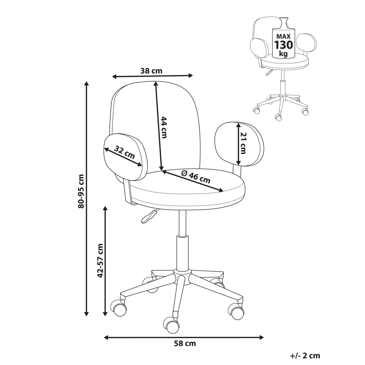 Krzesło obrotowe MORAGA Welur Pastelowy róż