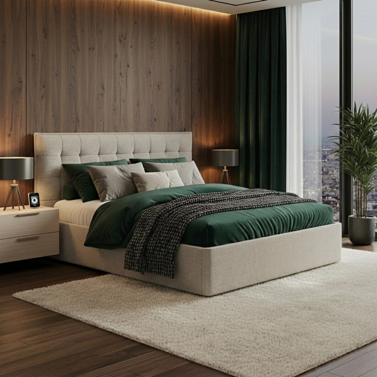 Łóżko Tapicerowane Consul 140X200 Stelaż Pojemnik Na Pościel Wind 05