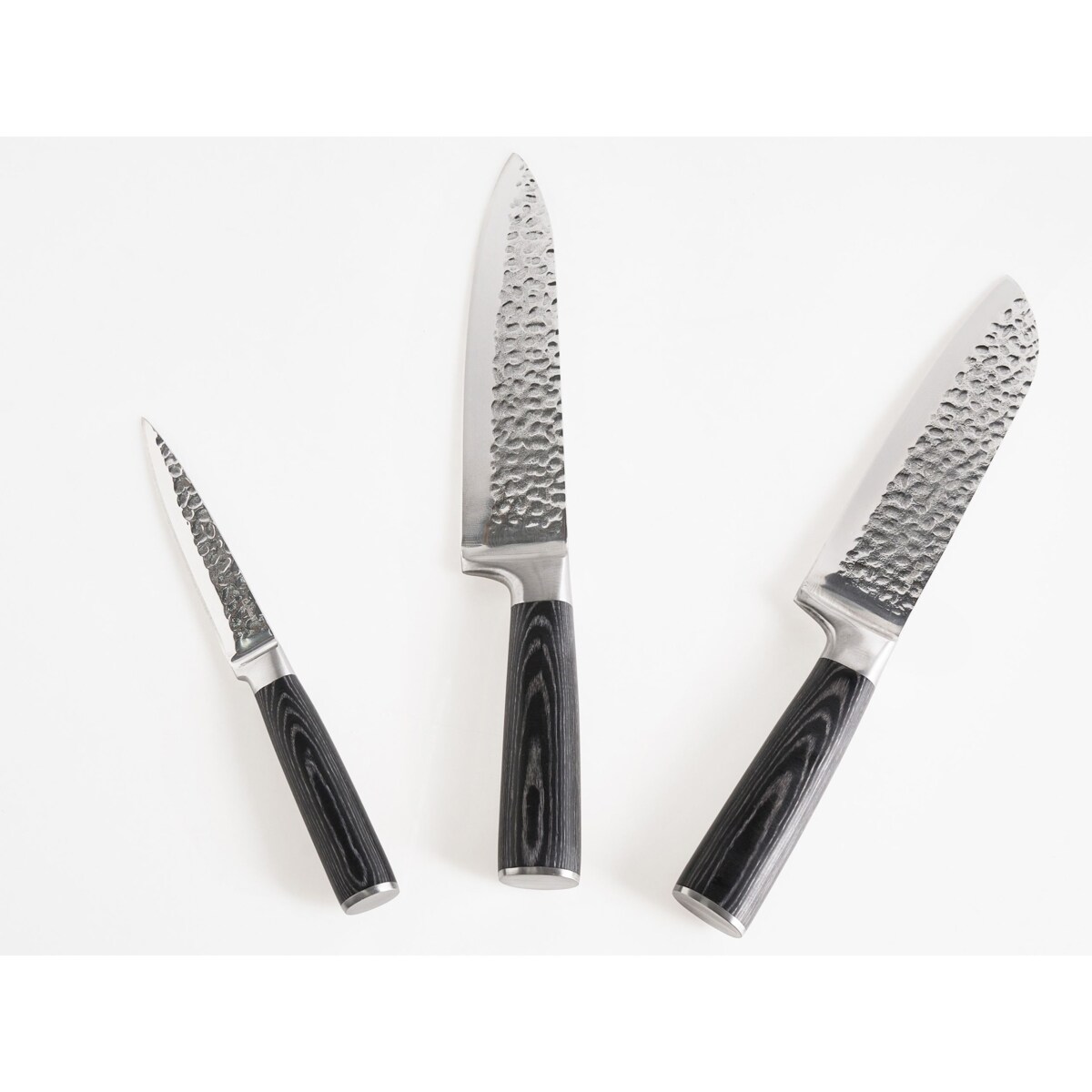 Zestaw 3 noży Stal damasceńska KASHIWA Czarny