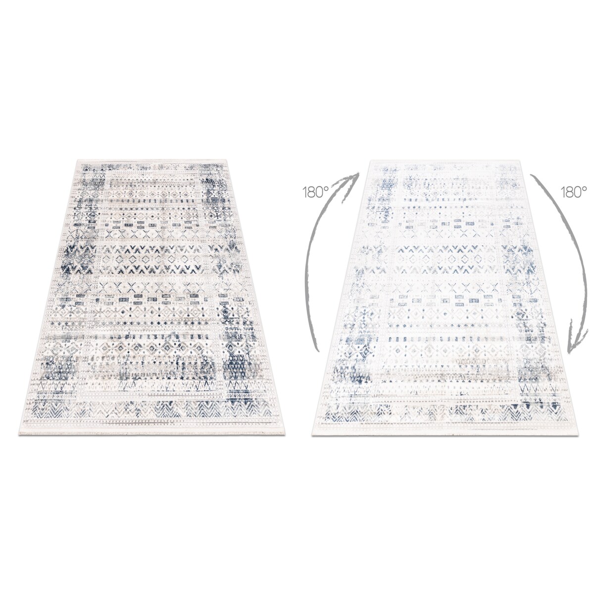 Dywan DISTIN 0833A granatowy / niebieski / 180x270 cm