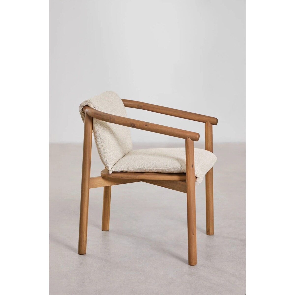 Stół ogrodowy Ø120 cm i 6 krzeseł, drewno akacjowe Danara/Elmina