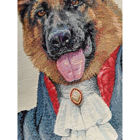 Poszewka Na Poduszkę Jasiek 45X45 Cm Żakardowa Dekoracyjna Ozobna Pies Lord