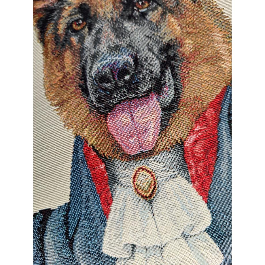 Poszewka Na Poduszkę Jasiek 45X45 Cm Żakardowa Dekoracyjna Ozobna Pies Lord