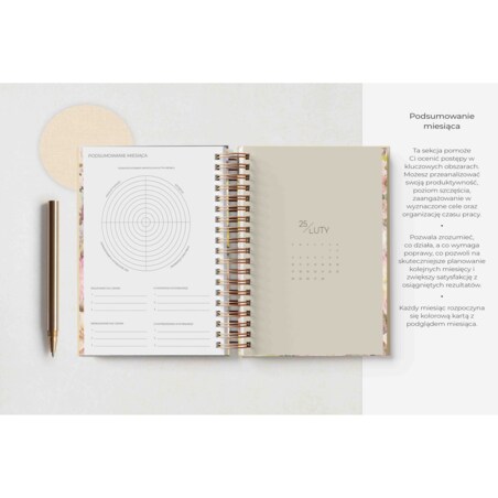 Planner Tygodniowy 2025 na spirali – Arena Silente