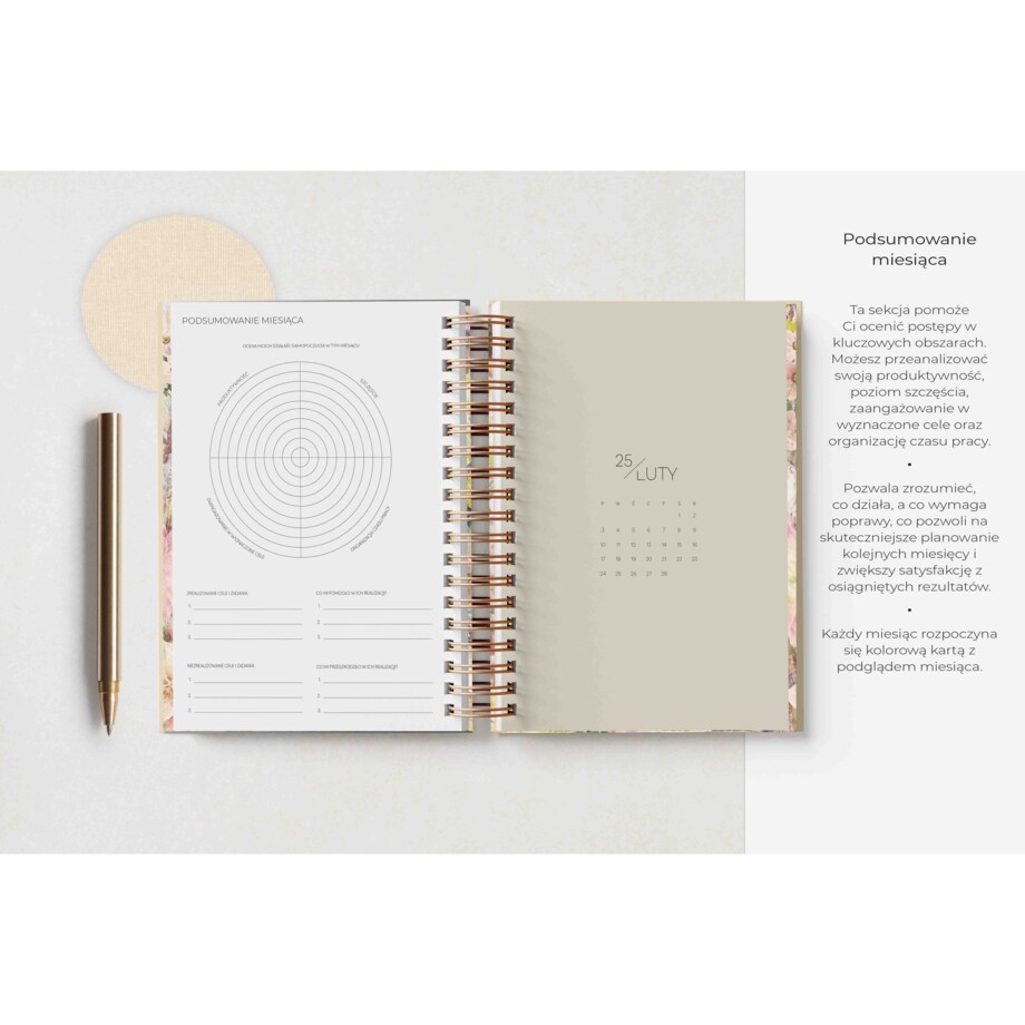 Planner Tygodniowy 2025 na spirali – Arena Silente