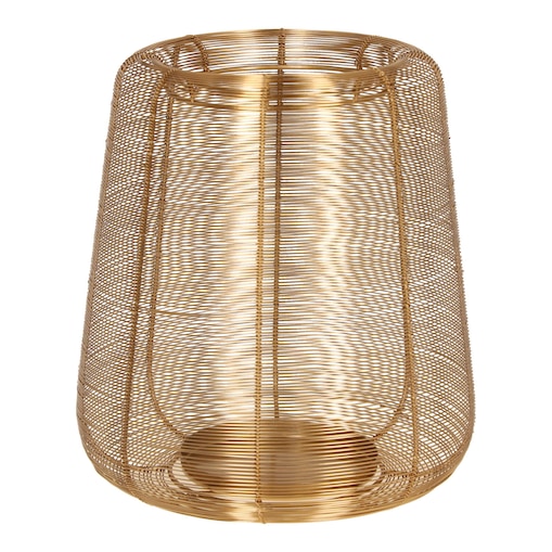 LAMPION ZŁOTY latarnia Boucle 32x35 cm Z METALOWYCH DRUCIKÓW