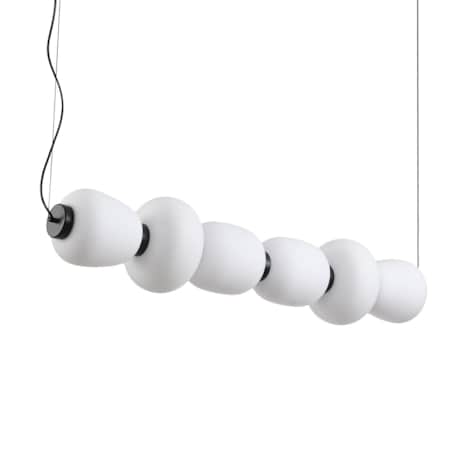 Lampa wisząca BRILLA-6 LED biało-czarna 125 cm