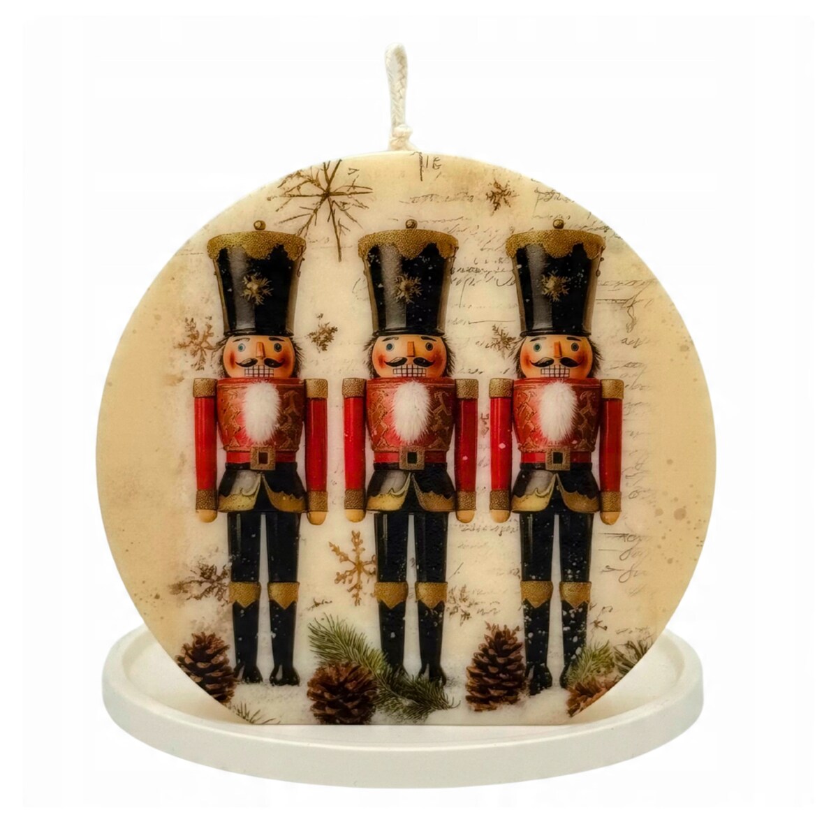 Dziadek do Orzechów Prezent na Święta Świeca Boże Narodzenie Handmade EKO