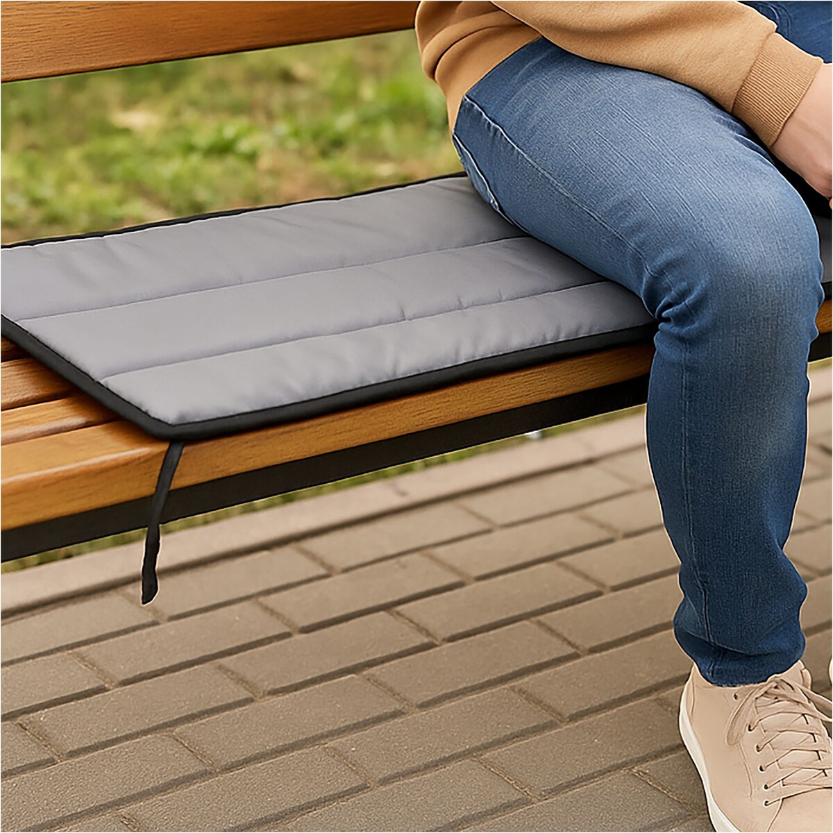 Poduszka Pikowana Z Pianki Wodoodporna Na Ławkę Krzesło Leżak 150X50 Cm
