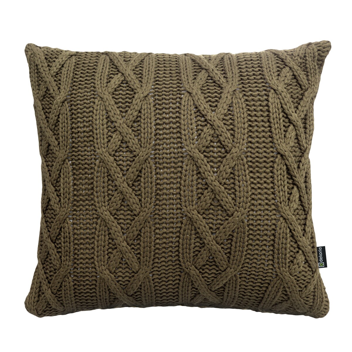 Poszewka na poduszkę Knitted Warmth 43x43 cm boże narodzenie, święta, świąteczne, zielony, 43x43 cm