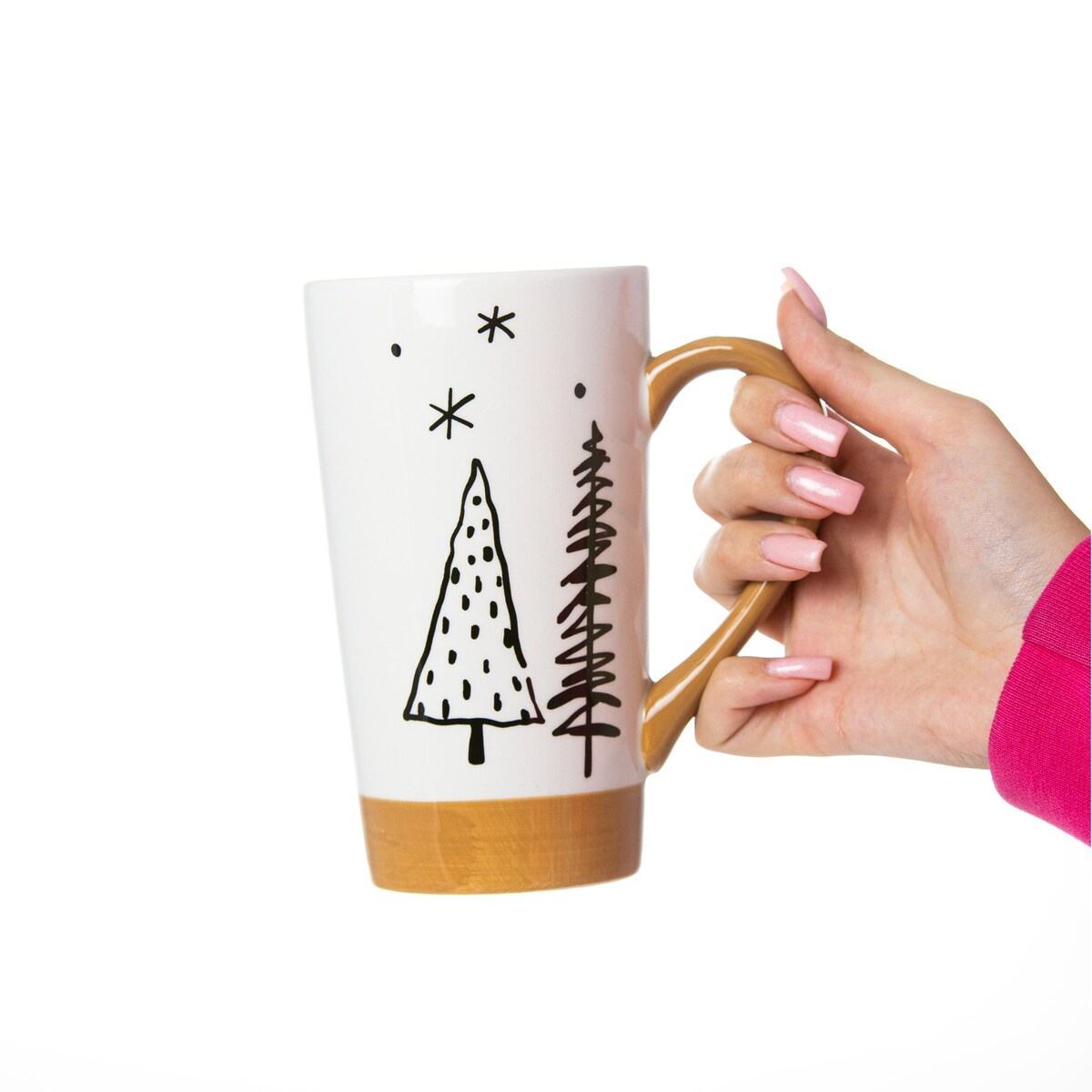 Kubek Świąteczny Boże Narodzenie Duży Zestaw 2 Szt. Drzewka Choinki Prezent