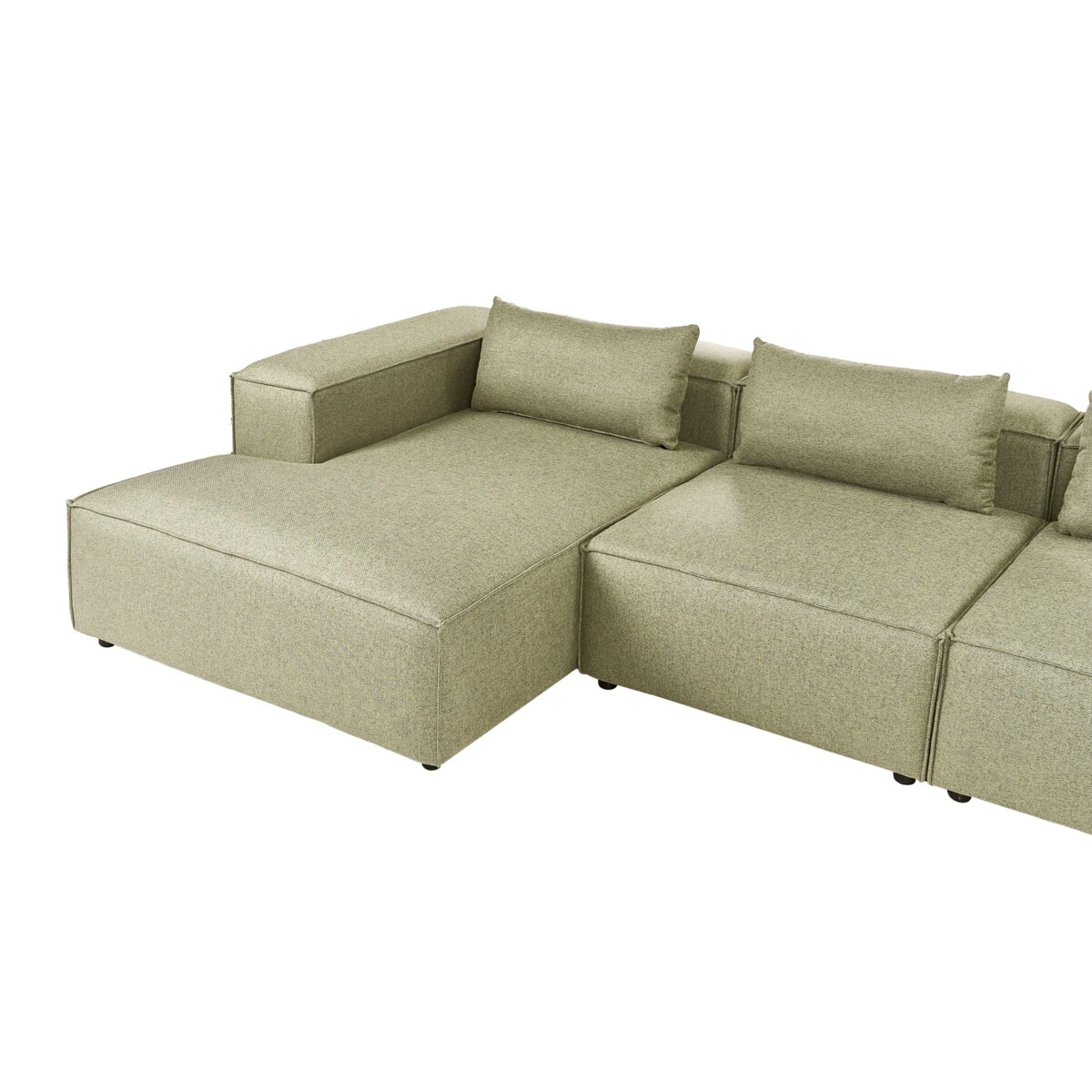 Narożnik modułowy dla 4 osób BRANDE Jasnozielony Prawostronny