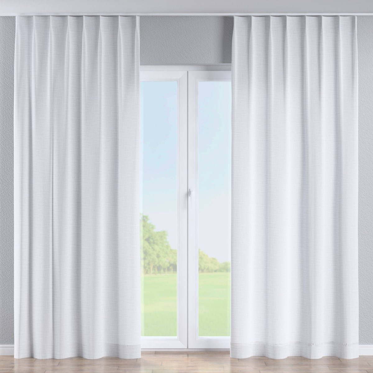 Zasłona na haczykach flex pojedynczych 130x245 biały