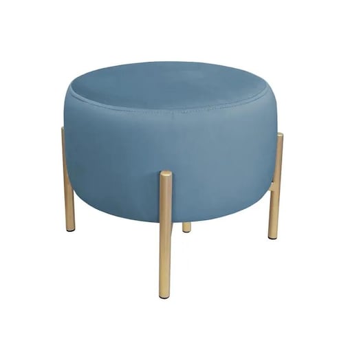 Pufa WILFRED MG VELVET ciemnoniebieska/złota