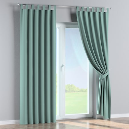 Zasłona na szelkach 1 szt. 130x260 miętowy