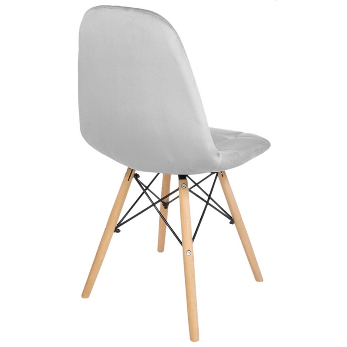 Krzesło tapicerowane do salonu jadalni welurowe skandynawskie