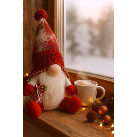 Skrzat świąteczny krasnal świecący na święta