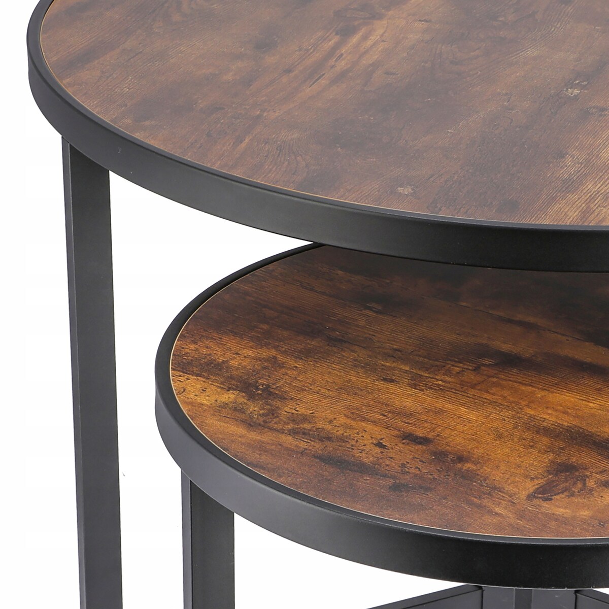 STOLIK kawowy BRĄZOWY ława stół ZESTAW salon LOFT