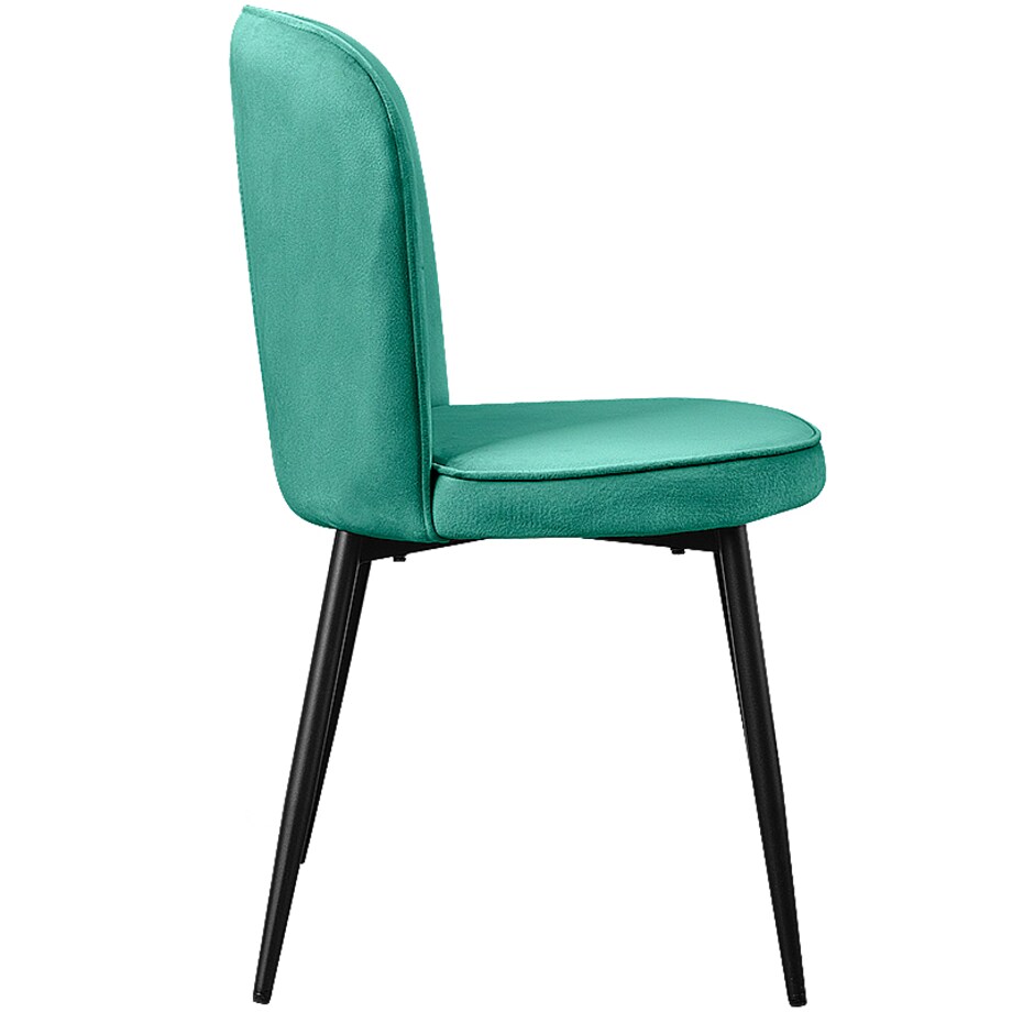 Krzesło tapicerowane do salonu jadalni welurowe wygodne zielone