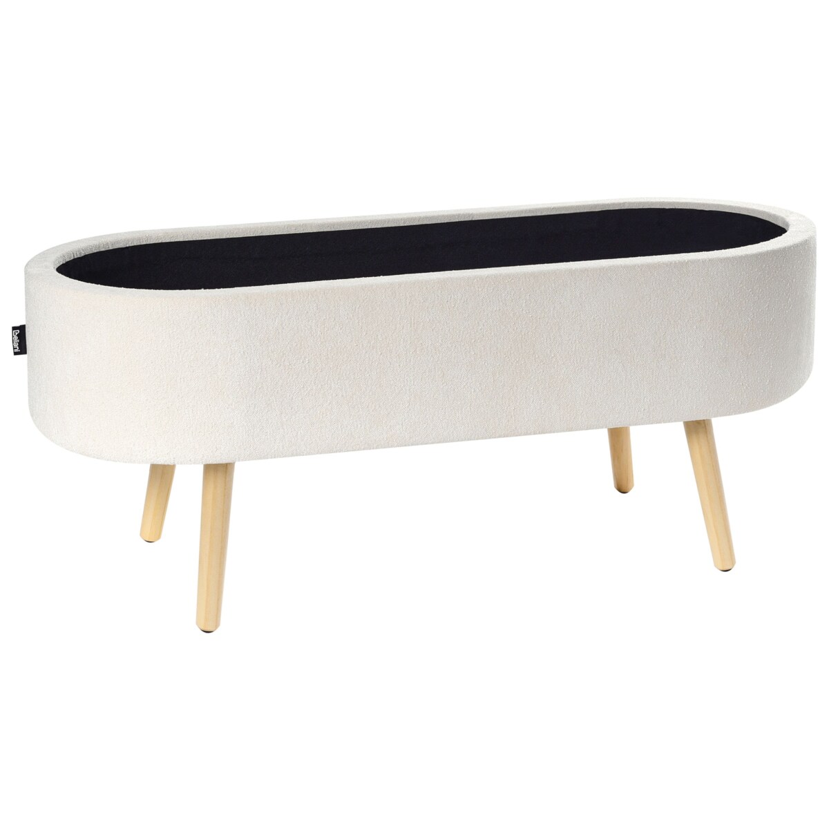 Ława OKLAHOMA Tkanina szenilowa Złamana biel