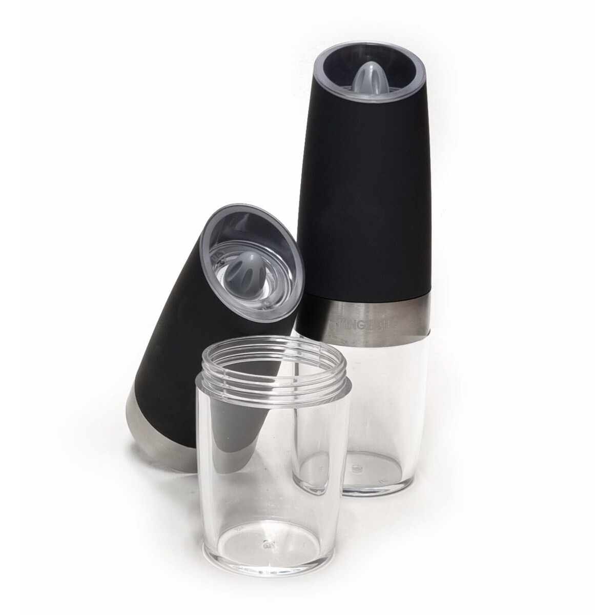 Zestaw 2 elektrycznych młynków grawitacyjnych do soli i pieprzu KINGHOFF