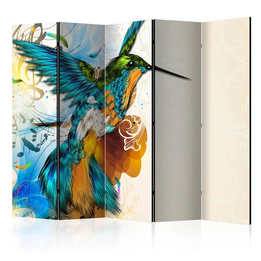 Parawan akustyczny Zwierzęta 225x172 cm 5-częściowy wielokolorowy