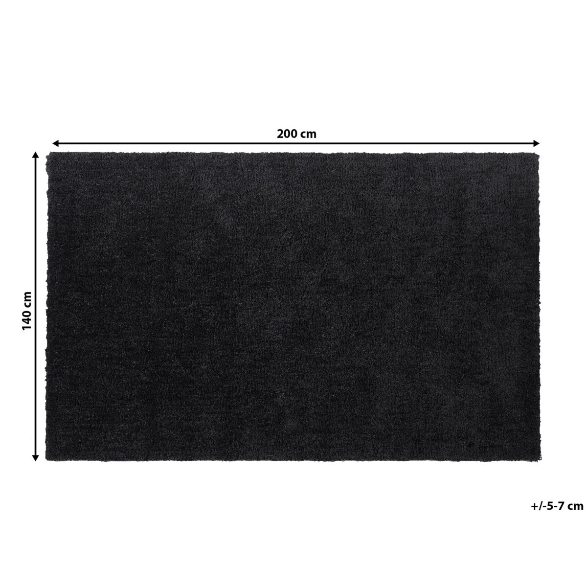 Dywan shaggy 140 x 200 cm czarny DEMRE
