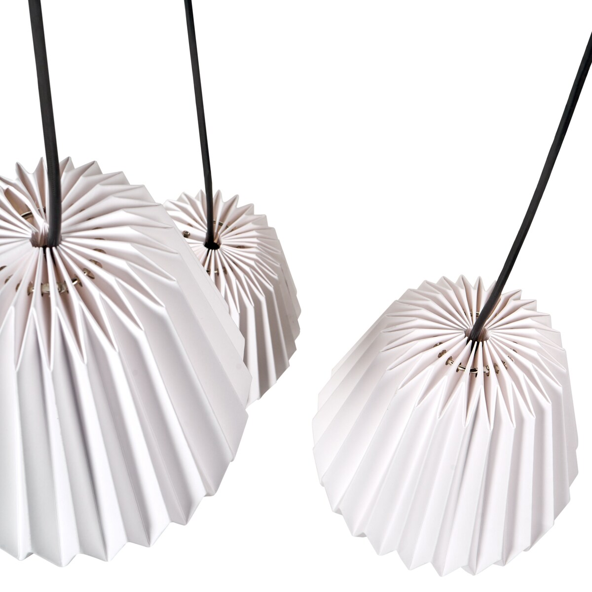 Lampa wisząca 3-punktowa HONDE Papier Biały