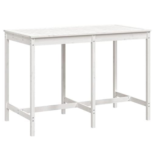 vidaXL Stolik ogrodowy, biały, 159,5x82,5x110 cm, lite drewno sosnowe