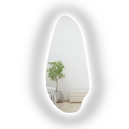 Lustro organiczne do toaletki z podświetleniem - JASPIS LED