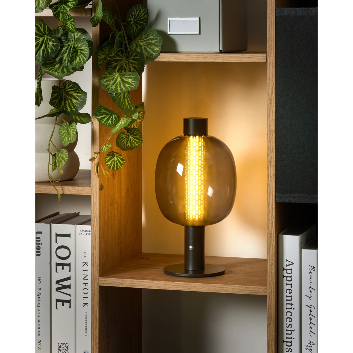 Bezprzewodowa lampa stołowa LED BOJO Ze ściemniaczem Metal Czarny