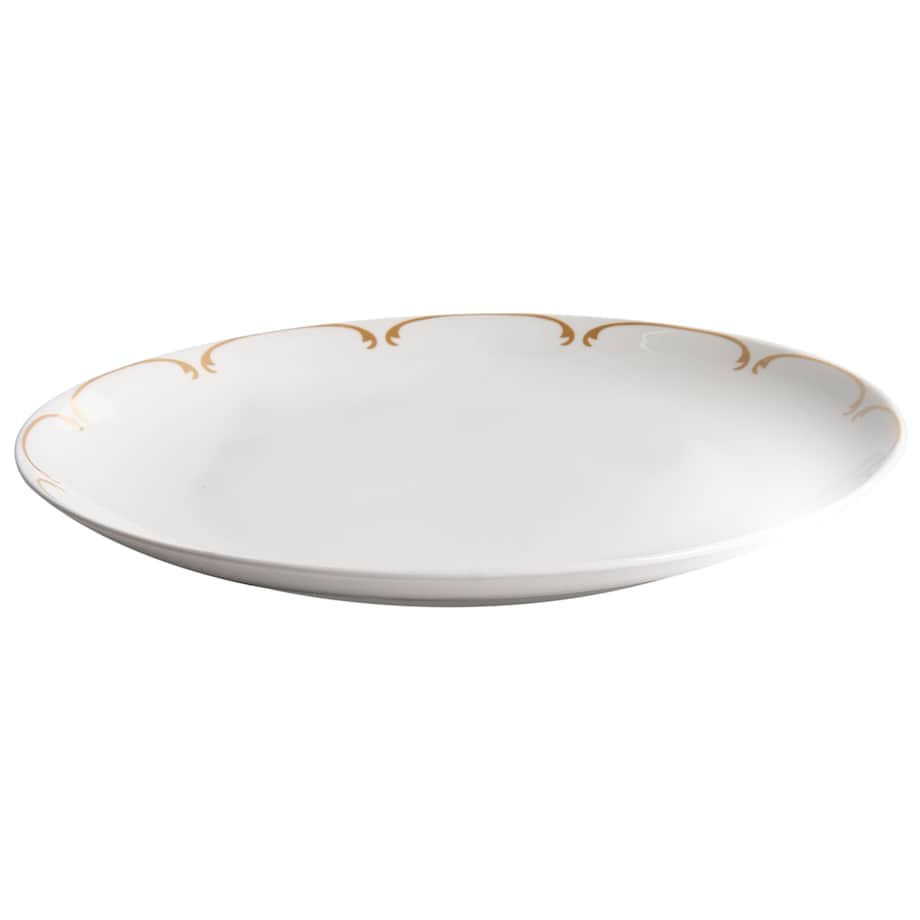 Zastawa stołowa 24-częściowa CHAROLI Porcelana Biały/ złoty
