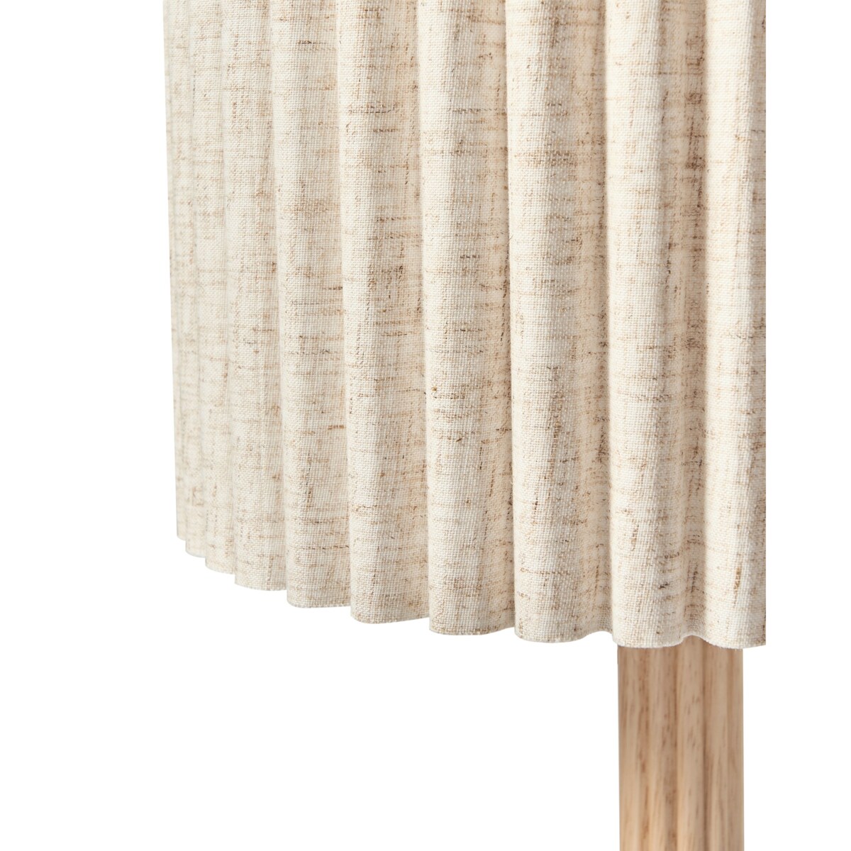 Lampa stołowa BELESSA Drewno kauczukowe Jasnobeżowy