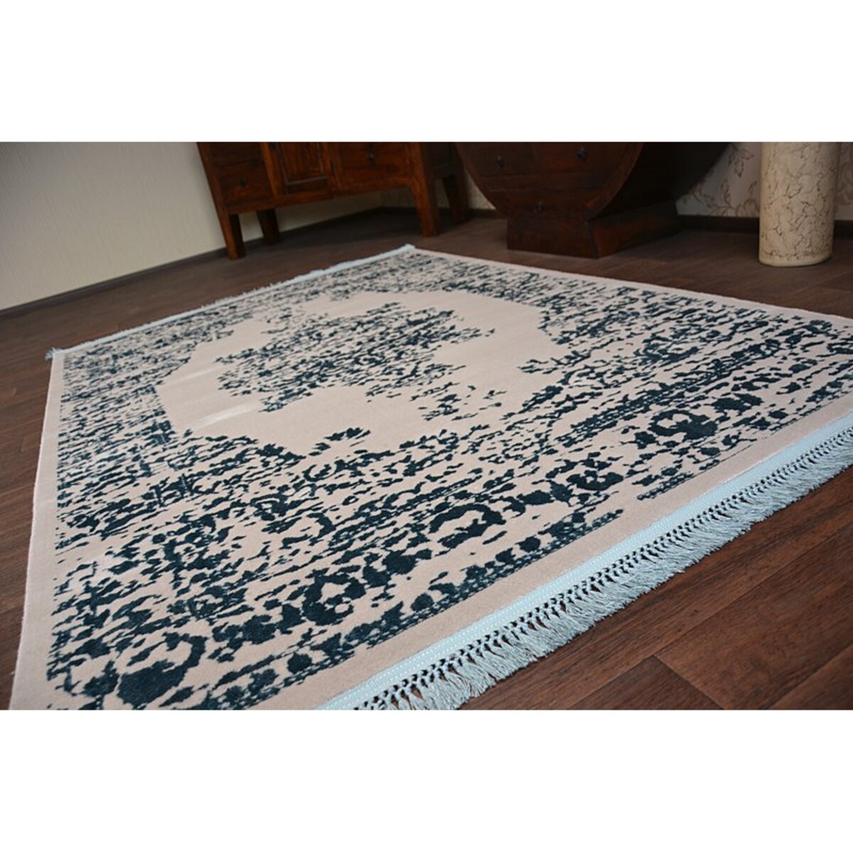 Dywan AKRYL MANYAS 192AA Szary/Niebieski 80x300 cm