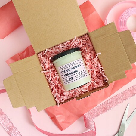 Naturalna świeca zapachowa sojowa w słoiku CZEKOLADOWA FANABERIA na prezent