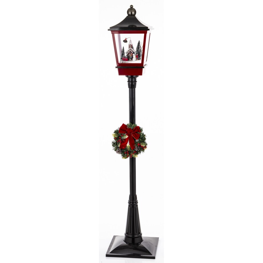 Latarnia świąteczna LED 186x38x38 cm MAYAK-2 czarna z pozytywką