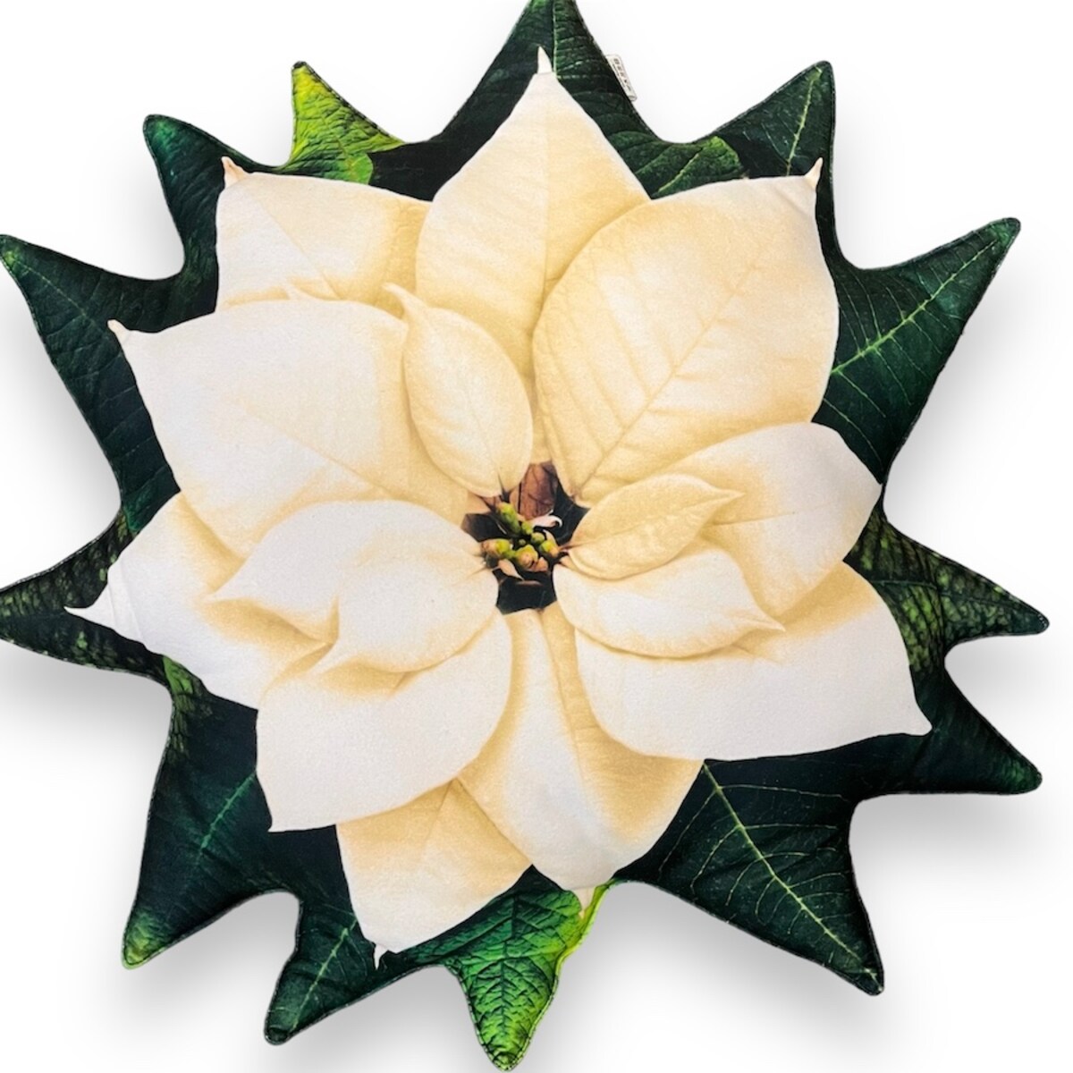 Poduszka Gwiazda Betlejemska mała biała Poinsencja