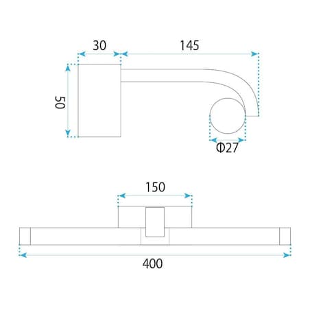 Kinkiet App1887-1W 40Cm Led Czarny, Aluminium, Tworzywo Sztuczne