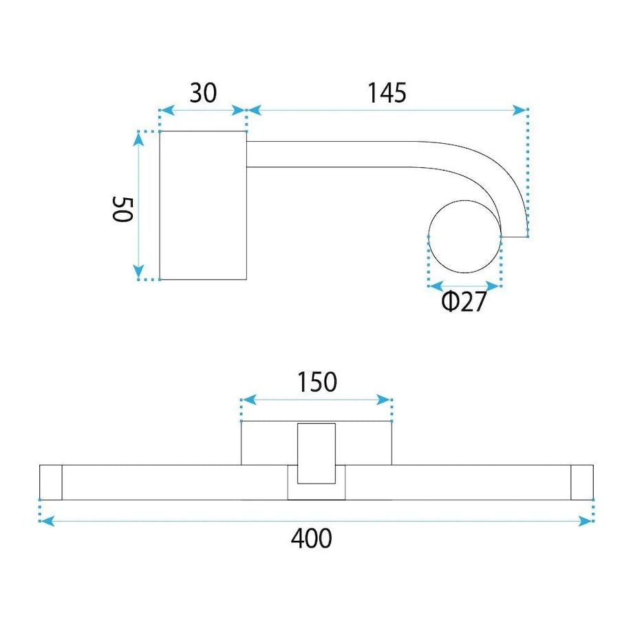 Kinkiet App1887-1W 40Cm Led Czarny, Aluminium, Tworzywo Sztuczne