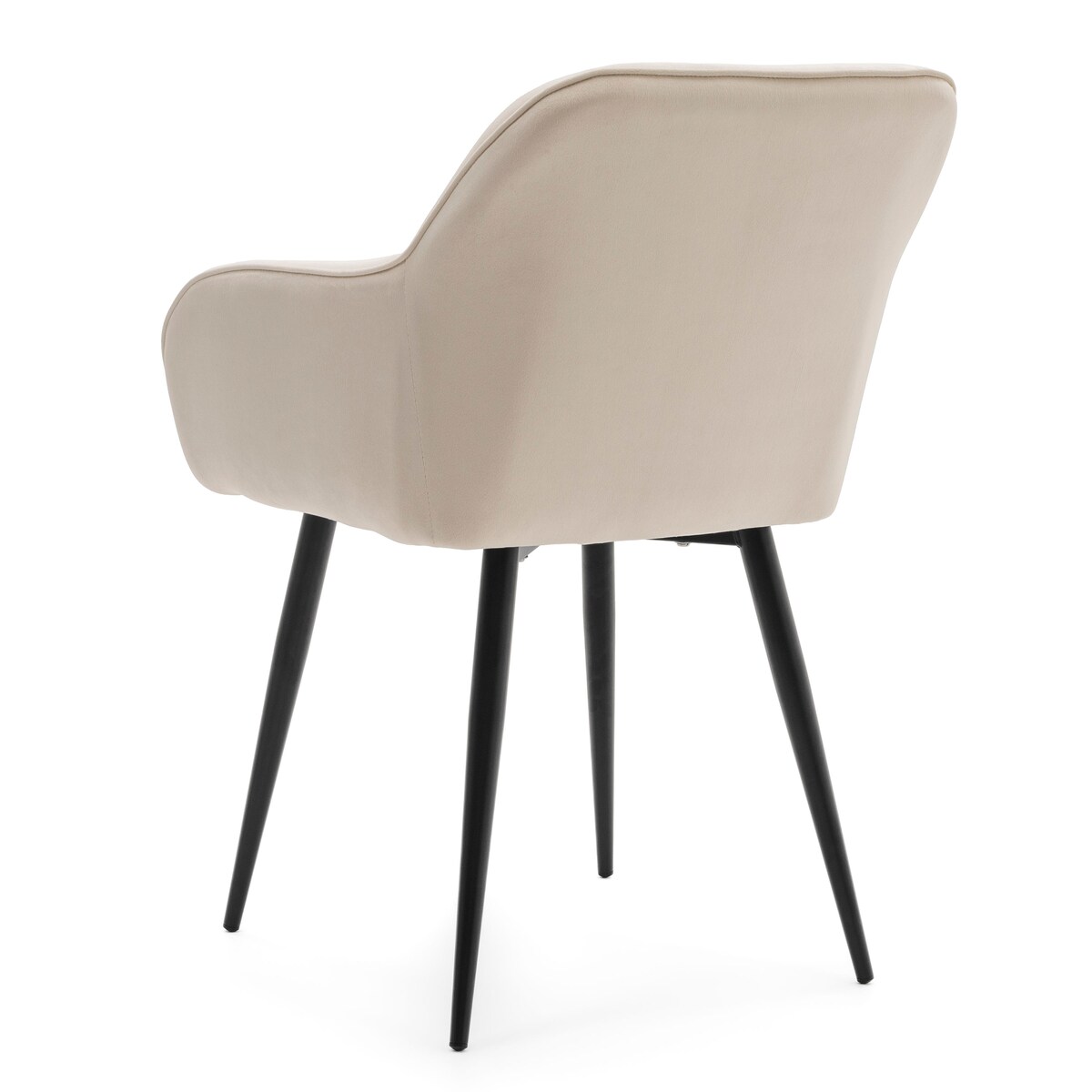 Krzesło tapicerowane welurowe LAGO velvet aksamit beżowe