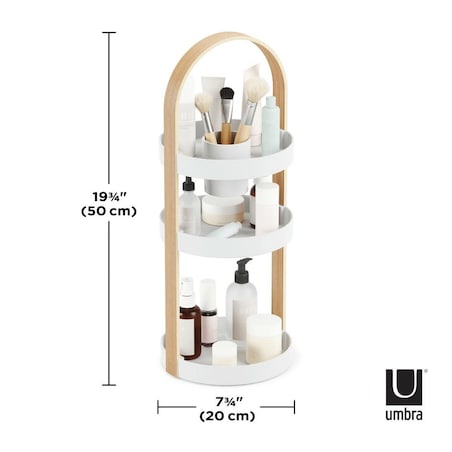 UMBRA organizer na kosmetyki BELLWOOD biały naturalny