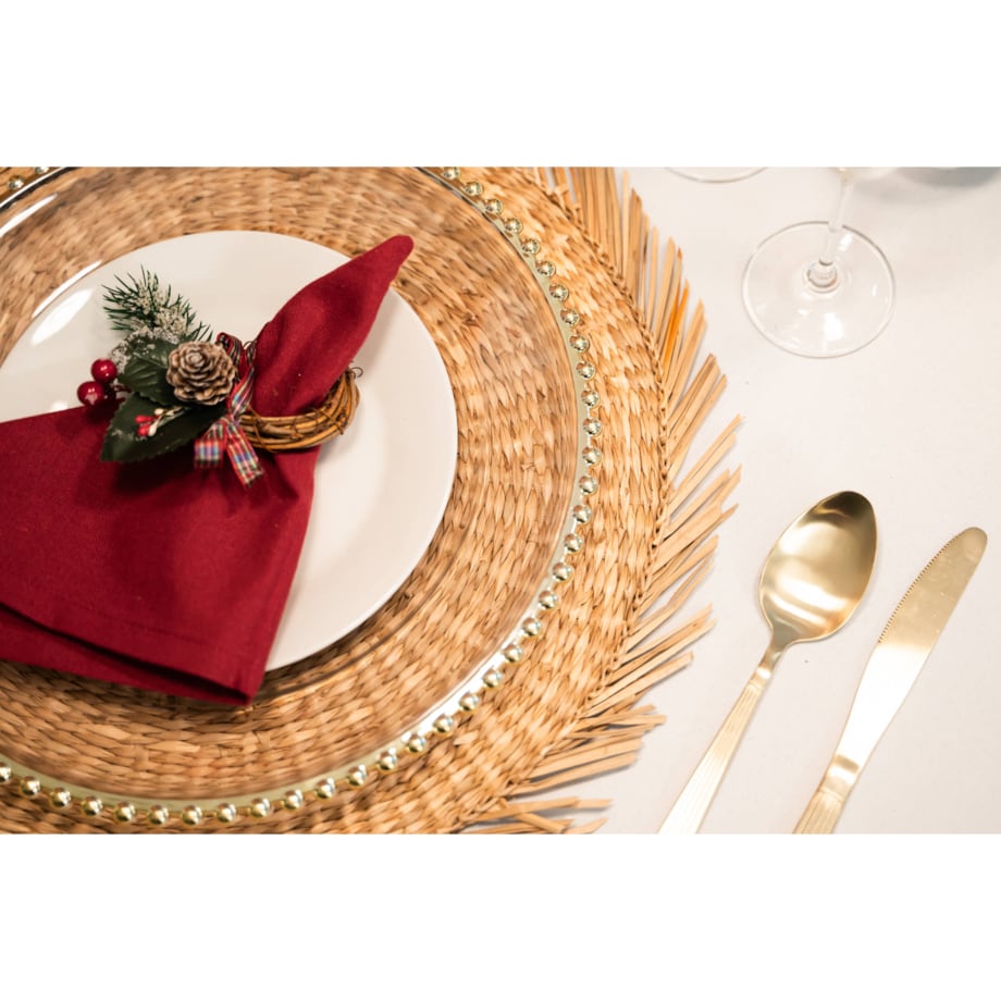 Podtalerz ze złotym brzegiem, Ø 32 cm
