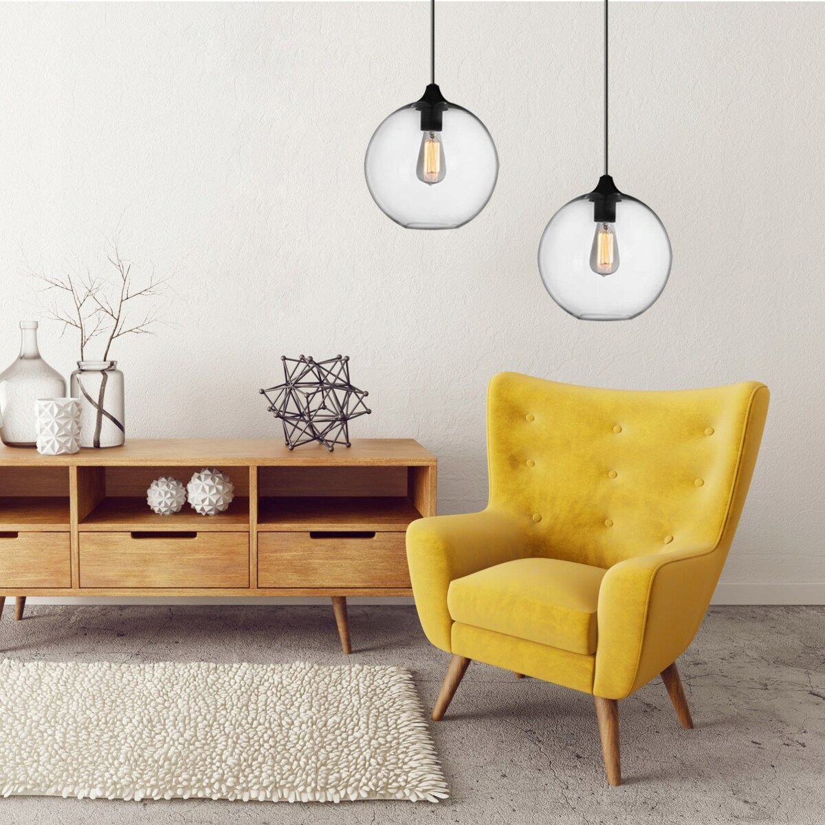 Lampa Sufitowa Wisząca Szklana App311-1Cp Loft