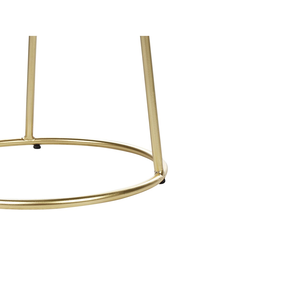 Stołek welurowy ø 35 cm oliwkowy DELCO