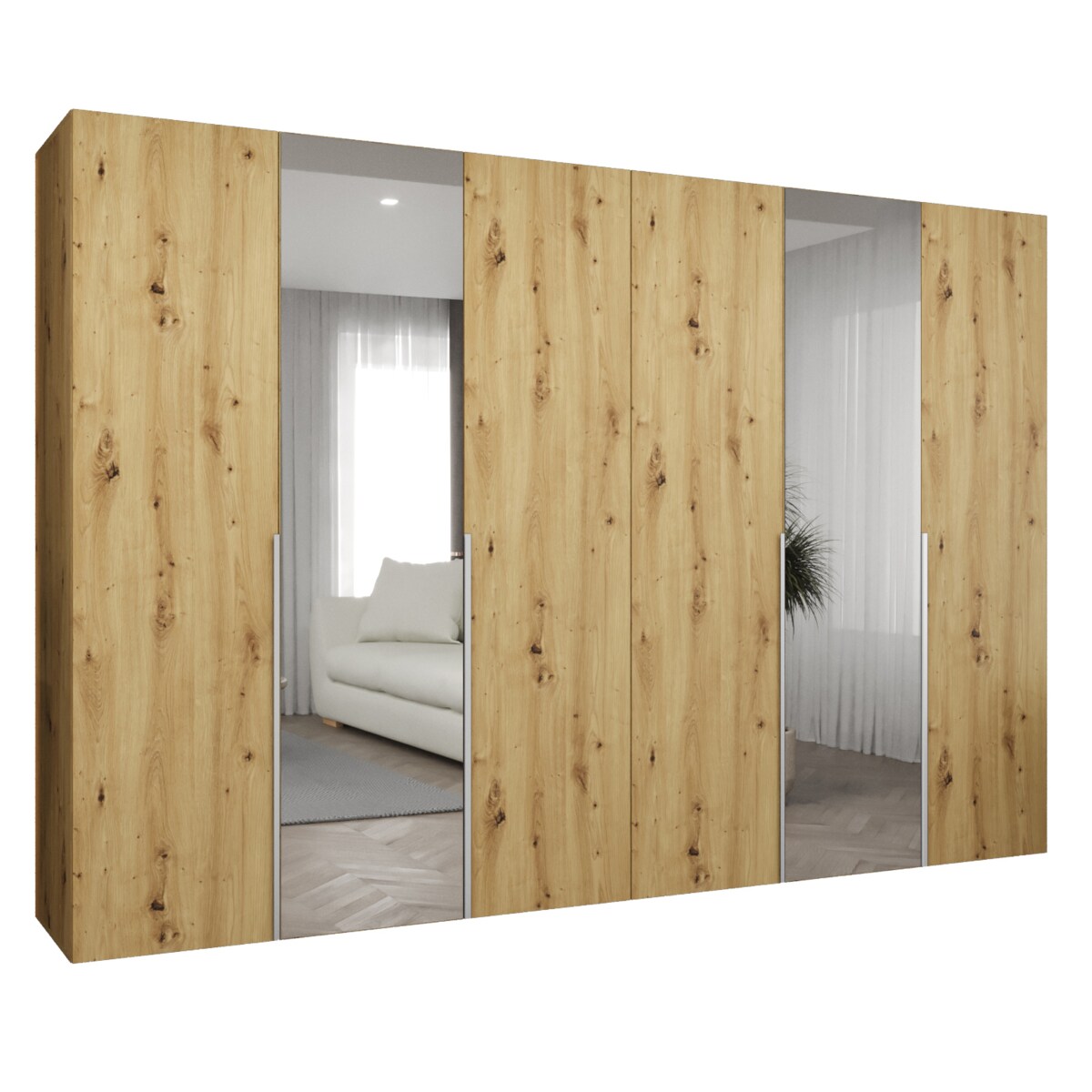 Szafa uchylna otwierana ALICANTE 2 300 wys. 202 cm Artisan + u. Czarny