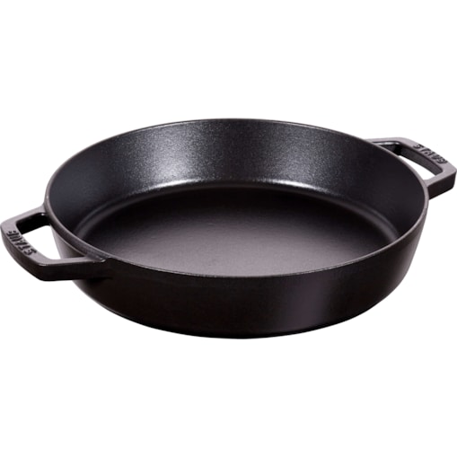 Patelnia żeliwna z dwoma uchwytami Staub - 20 cm, Czarny