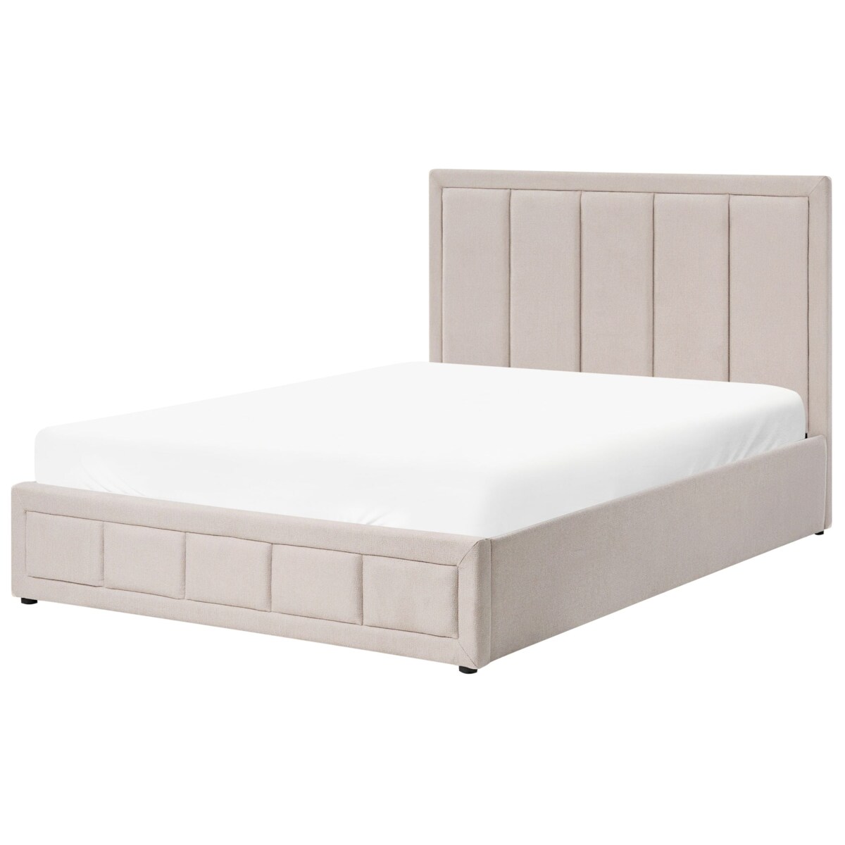 Łóżko z pojemnikiem QUIBERON 140 x 200 cm Beżowy