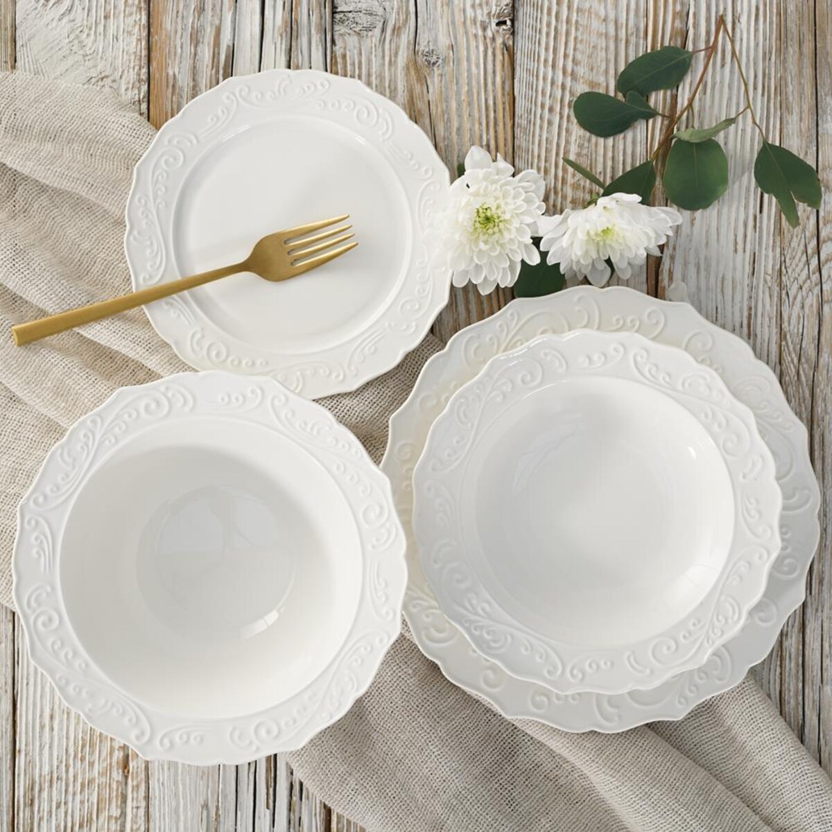 VILLA ITALIA Talerzyk deserowy porcelanowy 20 cm OLIMPIA